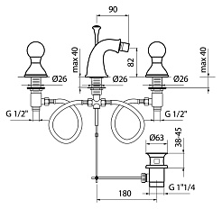 Webert Смеситель Karenina KA710202065 бронза, для биде – фотография-3