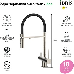 Iddis Смеситель для кухни Ace ACEBNFFi05 – фотография-5