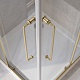 Cezares Душевой уголок Relax 304 RELAX-304-A-2-100-C-BORO 100x100 профиль брашированное золото стекло прозрачное – фотография-14