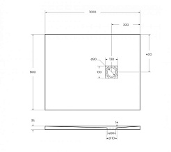 BelBagno Душевой поддон Tray 100/80 TRAY-MR-UNO-AH-100/80-35-W-CR – фотография-4