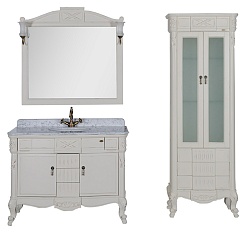 Demax Пенал для ванной "Луизиана" blanco antic – фотография-6