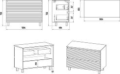 Brevita Мебель для ванной Dakota 100 дуб галифакс олово/белая – фотография-12