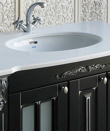 Атолл Тумба с раковиной Александрия 100 K черная – картинка-5