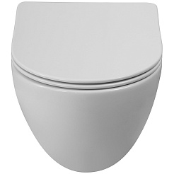 BelBagno Унитаз подвесной Amanda BB051CH-TOR-FC/BB051SC безободковый, смыв TORNADO – фотография-3