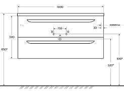 BelBagno Мебель для ванной Eco Cer-N 100 CZR-8073-100 sapfiro ручки сатиновое золото – фотография-4