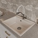 Teymi Мойка кухонная Lori Maxi 60 кварцевая бежевая матовая – фотография-20