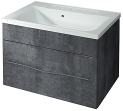 Какса-а Тумба с раковиной Кристалл 65 серая – фотография-1