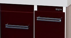 Misty Тумба с раковиной Джулия QVATRO 105 конус, 3 ящика, бордо – фотография-3