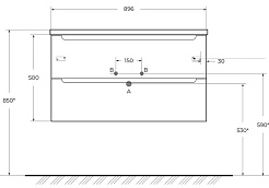 BelBagno Тумба с раковиной Etna 90 подвесная Rovere Moro с раковиной BB-8099-90 – фотография-6