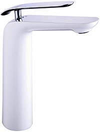 Lemark Смеситель для раковины чаши Melange LM4909CW белый/хром – фотография-1