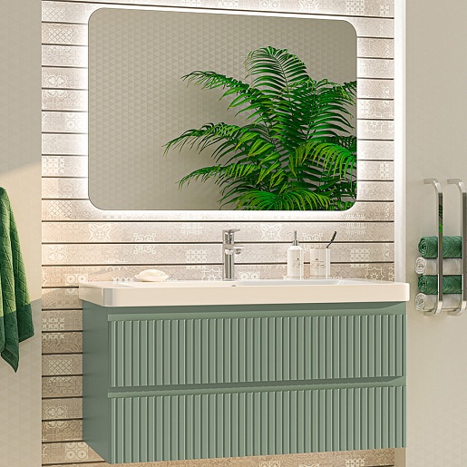 Brevita Мебель для ванной Victory 105 подвесная зеленая – фото-1