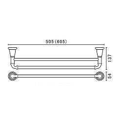 Art&Max Полотенцедержатель Bianchi AM-E-2609-D-Br – фотография-2