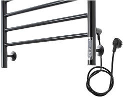 Domoterm Полотенцесушитель электрический Медея DMT П10 500x1000 ЧРН EK R черный – фотография-3