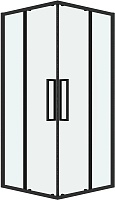 Grossman  Душевой уголок Cosmo 80x80x195 профиль черный матовый стекло прозрачное