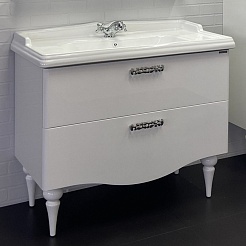 Comforty Тумба с раковиной Монако 100 1 белая – фотография-1