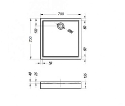 Kolpa San  Поддон для душа Kolpa San Flamenco 70х70 – фотография-2