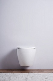 Esbano Унитаз Amapola-N подвесной безободковый белый – фотография-3