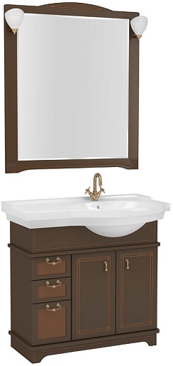 Aquanet Мебель для ванной "Луис 90" R темный орех (169333) – фото-1