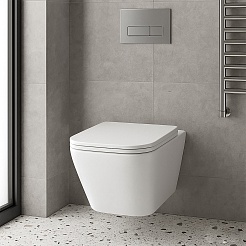 Azario Унитаз подвесной Teramo AZ-0052 безободковый белый – фотография-2