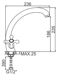 Frap Смеситель для кухни H731 F42731-B хром – фотография-3
