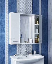 СанТа Зеркальный шкаф Прима 75 свет – фотография-3