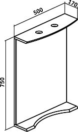 Runo Зеркало для ванной Ксения 50 – фотография-4