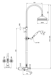 Webert Душевая система Dorian DO721208010 золото – фотография-2