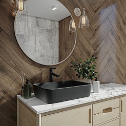 Teymi Накладная мебельная раковина Helmi 50 чёрный матовый T50293 – фотография-6