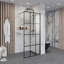 Niagara Душевая перегородка Nova 110 NG-685-11BLACK черная – фотография-2