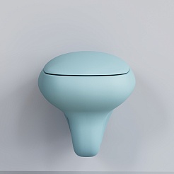 Ambassador Сиденье для унитаза Diamond голубое матовое – фотография-6