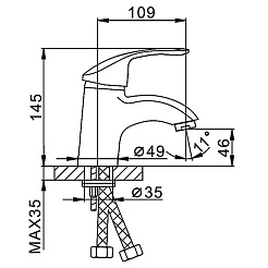 Frap Смеситель для раковины H21 F1021 хром – фотография-3