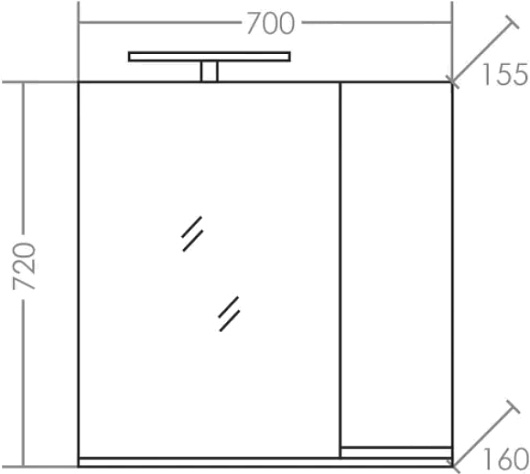 СанТа Зеркальный шкаф Марс 70 – картинка-5