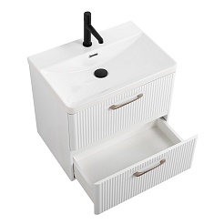 BelBagno Тумба под раковину Due 60 подвесная Bianco Lucido – фотография-3