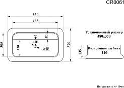 Ceruttispa Раковина накладная 53 CR0061 белая – фотография-7