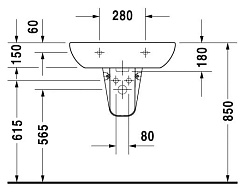 Duravit Полупьедестал для раковины D-Code 08571800002 – фотография-3