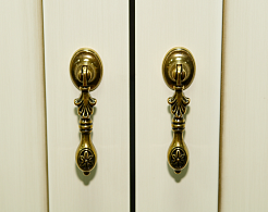 Misty Мебель для ванной Афина 100 бежевая/патина – фотография-8