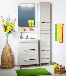 Бриклаер Тумба с раковиной Чили 60 светлая лиственница – фотография-2