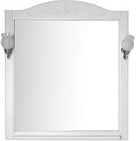 ASB-Woodline Зеркало Салерно 80 белый/патина серебро, массив ясеня