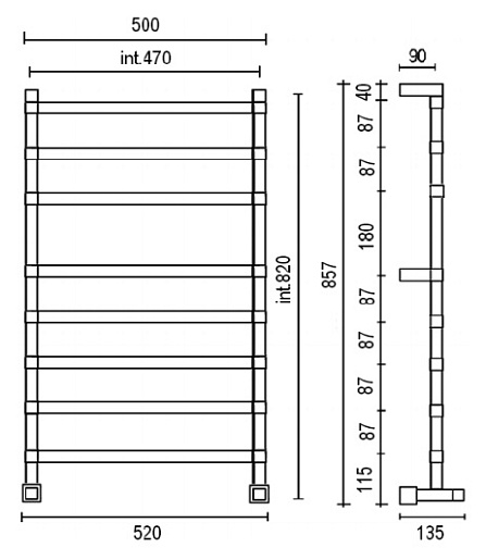 Margaroli Полотенцесушитель Panorama 764-8 золото – фотография-2