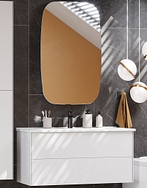 Акватон Мебель для ванной Сохо 100 R подвесная белая – фотография-1