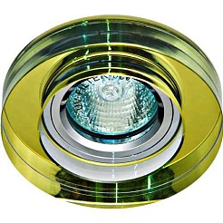 Feron Встраиваемый светильник Декоративное стекло 8080-2 желтый, хром – фотография-1