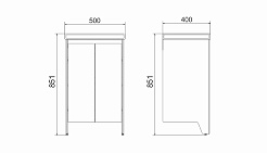 Velvex Мебель для ванной Klaufs 50 напольная белая/дерево – фотография-6