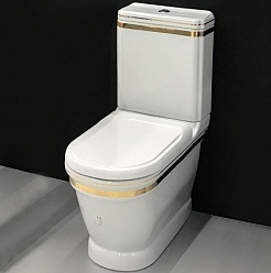 Creavit Унитаз Antik AN360 белый/золото – фотография-1