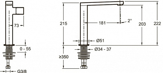 Jacob Delafon Смеситель Composed E73159-ND-CP – фотография-4