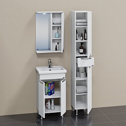 СанТа Тумба с раковиной Родос 50 белая – фотография-8