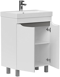 Volna Мебель для ванной Lake 60.2D L белая – фотография-5