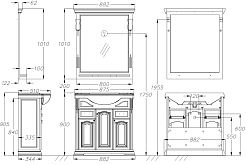 Opadiris Мебель для ванной Риспекто 85 орех антикварный – фотография-11