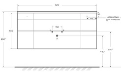 Cezares Тумба под раковину Eden 120 подвесная bianco lucido – фотография-5