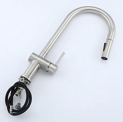 Frap Смеситель для кухни H807 F60807 сатин – фотография-2