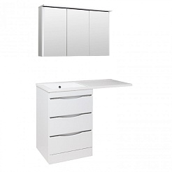 Runo Мебель для ванной Орион 120 R белая – фотография-4